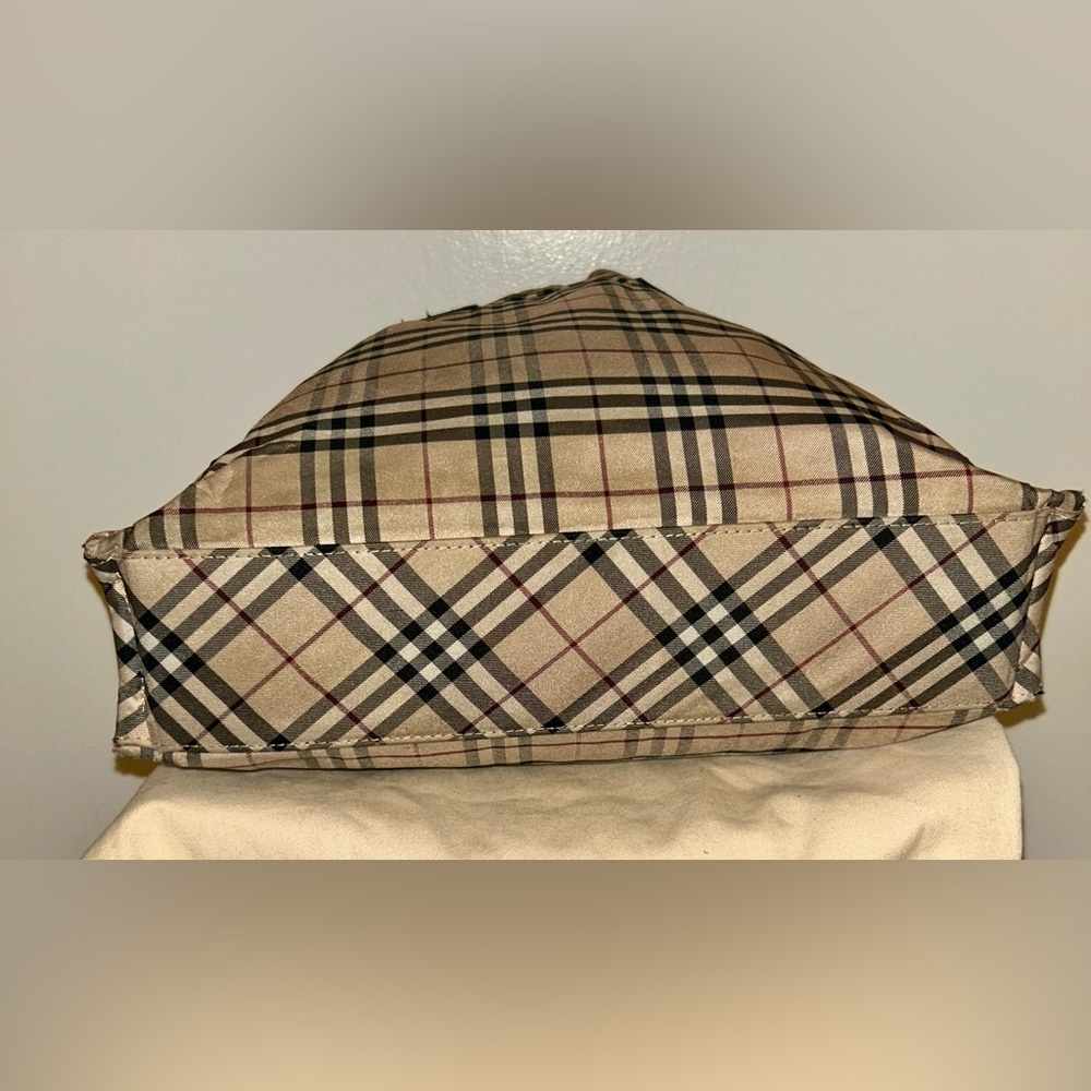 Auth BURBERRY BLUE LABEL Nova Check Tote Hand Bag Purse Nylon. - Picture 7 of 12